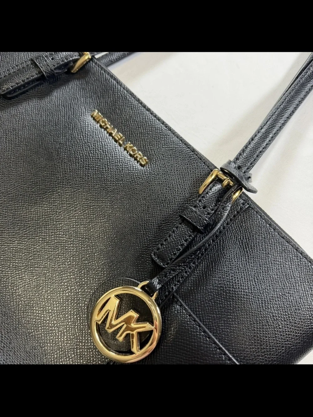 Michael Kors logo gold straps